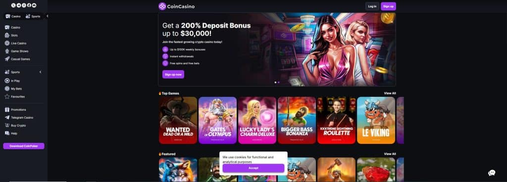 CoinCasino - Tennessee Online Casinos